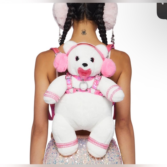 NEW Club Exx Frosty cuddle baby bear backpack - Picture 8 of 8